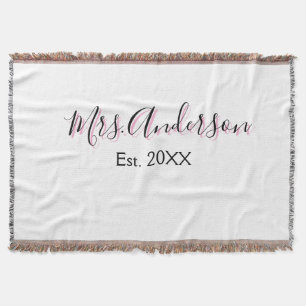 Frau Name Nachname Schwarz Rosa Modern Jahr  Decke