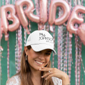 Frau Name Newlywed Bride Monogram Truckerkappe