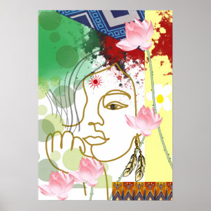 Frau & Natur - Wandkunst Poster