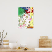 Frau & Natur - Wandkunst Poster (Küche)