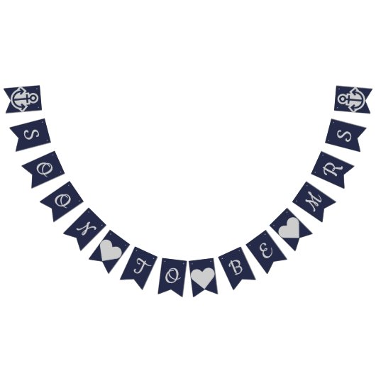 Frau Nautical Bunting bald sein Wimpelkette (Alle)