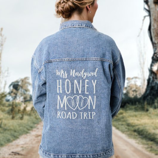 Frau New Honeymoon Road Trip Womens Jeansjacke