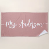 Frau New Name Bride Wedding Honeymoon Strandtuch (Vorderseite)