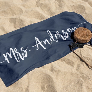 Frau New Name Bride Wedding Honeymoon Strandtuch
