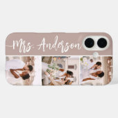 Frau New Name Wedding Couples Foto Collage Case-Mate iPhone Hülle (Rückseite (Horizontal))