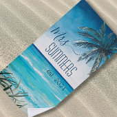 Frau Newlywed Bride Monogram Watercolor Seascape Strandtuch