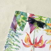 Frau Newlywed Tropical Floral Watercolor Script Strandtuch (Beispiel)