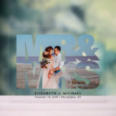 Frau Newlyweds Foto Wedding Acrylzeichen Acrylschild (Neutral)