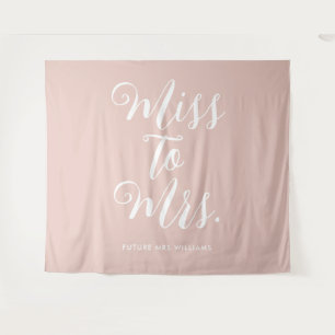 Frau Niedlich Blush Pink Romantic Bachelorette Wandteppich