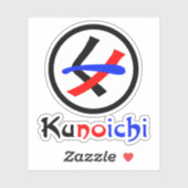 Frau Ninja Kunoichi く ノ 一 Aufkleber (Blatt)