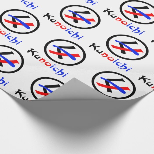 Frau Ninja Kunoichi く ノ 一 Geschenkpapier (Ecke)