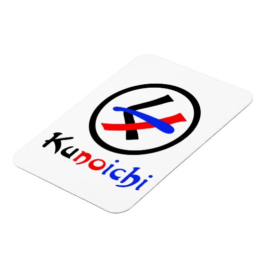 Frau Ninja Kunoichi く ノ 一 Magnet (Linke Seite)