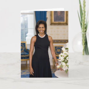 Frau ObamaPortrait Karte