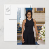 Frau ObamaPortrait Postkarte (Vorne/Hinten)
