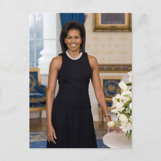 Frau ObamaPortrait Postkarte (Vorderseite)
