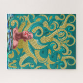Frau Octopus Jigsaw Puzzle Gemälde (Horizontal)