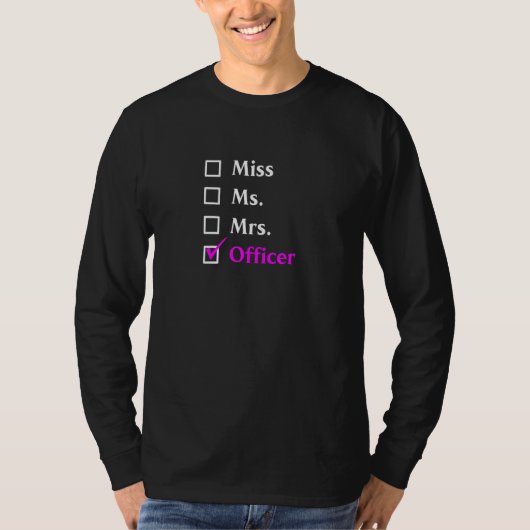 Frau Officer T-Shirt (Vorderseite)