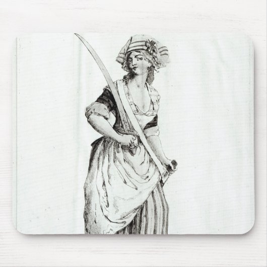 Frau Ohne-Culotte, 1792 Mousepad (Vorne)