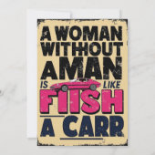 Frau ohne Mann ist wie Fisch ohne Autokarte Einladung (Rückseite)