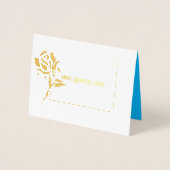 Frau Pageant Rose Foil Custom Vielen Dank Folienkarte (Vorderseite)