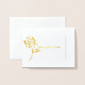 Frau Pageant Rose Foil Custom Vielen Dank Folienkarte (Vorderseite mit Umschlag)