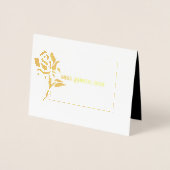 Frau Pageant Rose Foil Custom Vielen Dank Folienkarte (Vorderseite)