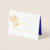 Frau Pageant Rose Foil Custom Vielen Dank Folienkarte (Vorderseite)