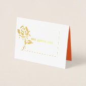 Frau Pageant Rose Foil Custom Vielen Dank Folienkarte (Vorderseite)