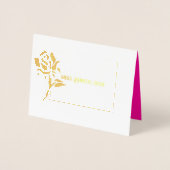 Frau Pageant Rose Foil Custom Vielen Dank Folienkarte (Vorderseite)