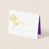 Frau Pageant Rose Foil Custom Vielen Dank Folienkarte (Vorderseite)