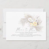 Frau Pampas Grass Floral Brautparty Einladung (Vorderseite)