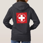 Frau Patrol Hoodie mit rückenlosem Logo (Rückseite)