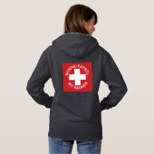 Frau Patrol Hoodie mit rückenlosem Logo (Schwarz voll)