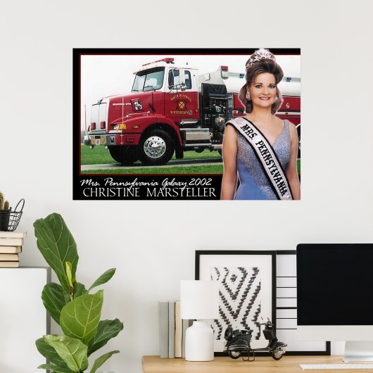 Frau Pennsylvania Galaxy 2002 - Feuerwehrauto-2 Poster (Heimbüro)
