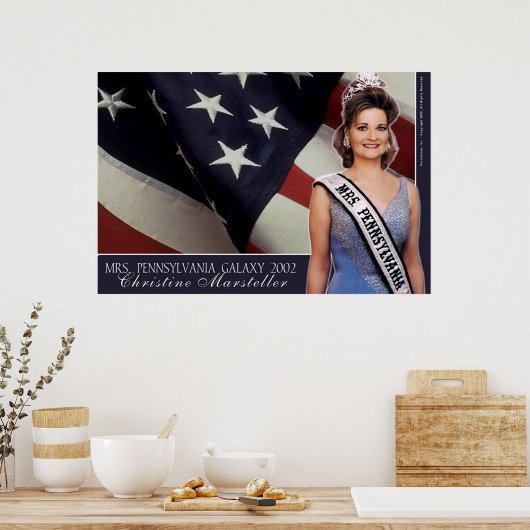 Frau Pennsylvania Galaxy 2002 - lt. Blau - 2 Poster (Küche)