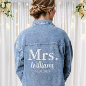 Frau Personalisiert Bride Jean Jeansjacke