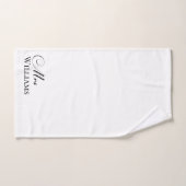 Frau Personalisiert Name White Black Handtuch (Handtuch)