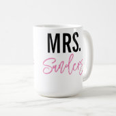 Frau Personalisierte Schlammpe für Lehrer oder Ver Kaffeetasse (VorderseiteRechts)