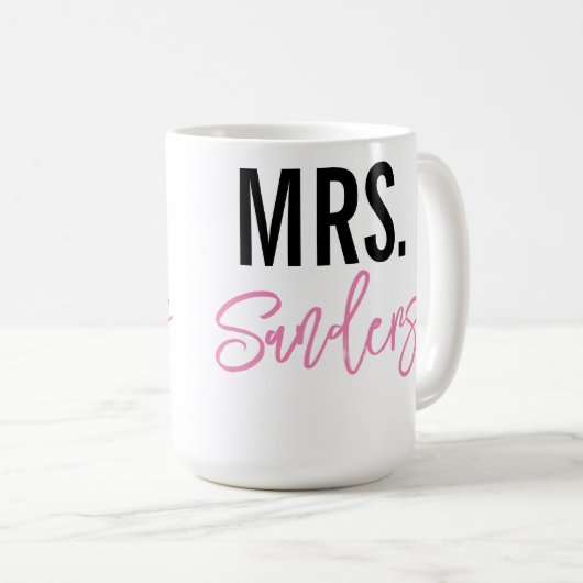 Frau Personalisierte Schlammpe für Lehrer oder Ver Kaffeetasse (VorderseiteRechts)