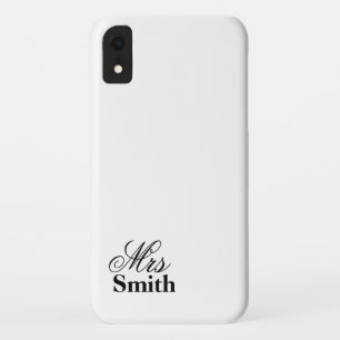 Frau Personalisierter Name Weiß Schwarz Case-Mate iPhone Hülle