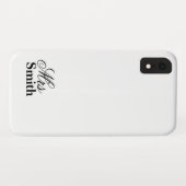 Frau Personalized Name White Black Case-Mate iPhone Hülle (Rückseite (Horizontal))