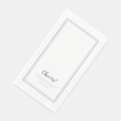 Frau Perwinkle Blue Modern Wedding Dinner Serviette (Ecke)