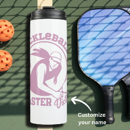 Frau Pickleball Master Game Player Individuelle Na Thermosbecher