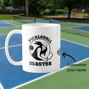 Frau Pickleball Meister Spielerin Benutzerdefinier Kaffeetasse