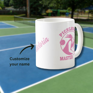 Frau Pickleball Meister Spielerin Benutzerdefinier Kaffeetasse
