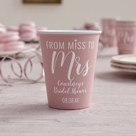 Frau Pink Brautparty Paper Cups Pappbecher
