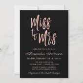 Frau Pink Rose Gold Hens Party Einladung (Vorderseite)