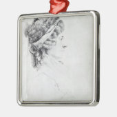 Frau Piozzi Silbernes Ornament (Links)