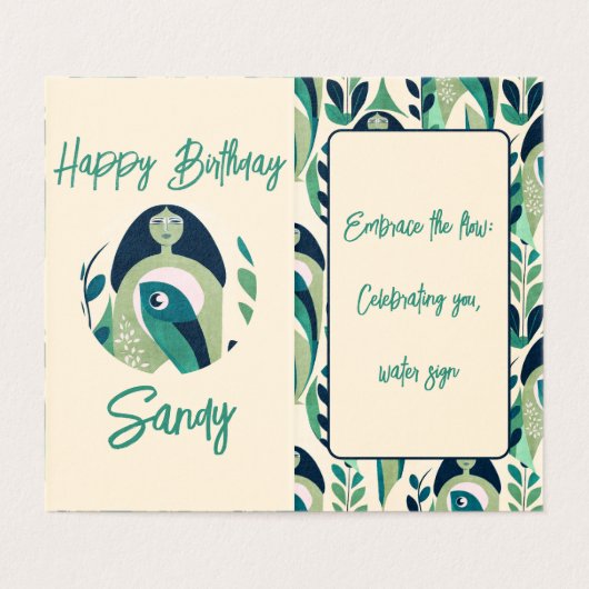 Frau Pisces (Innenseite Aufgefaltet)