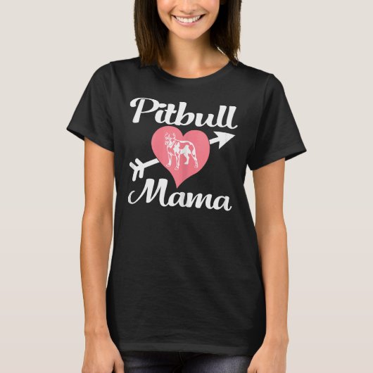 Frau Pitbull Mama Pit Bull Lover Eigentümer Dog Pi T-Shirt (Vorderseite)